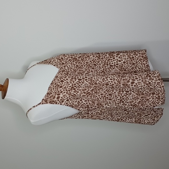 A New Day Animal Print Adjustable Spaghetti Straps V Neck Cami Top Size Medium - Picture 6 of 11